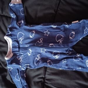 Gerber Navy Blue Football Print One-Piece Bodysuit